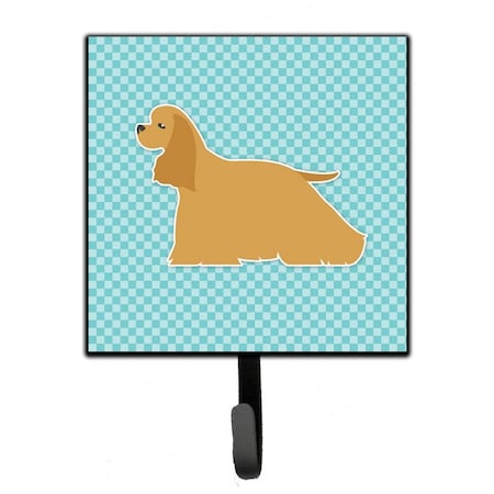 Carolines Treasures Cocker Spaniel Checkerboard Blue Leash or Key Holder BB3686SH4